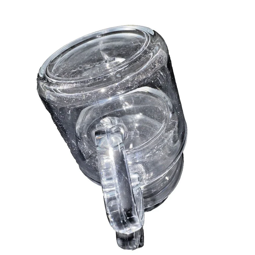 3 Ikea Clear Glass Mug New
